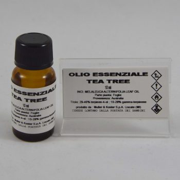 olio essenziale tea tree svolge una forte azione antibatterica